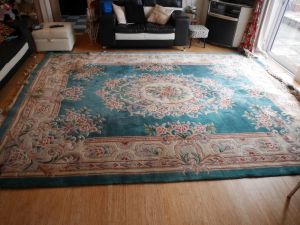 Full picture of giant chinese style aubusson wool rug